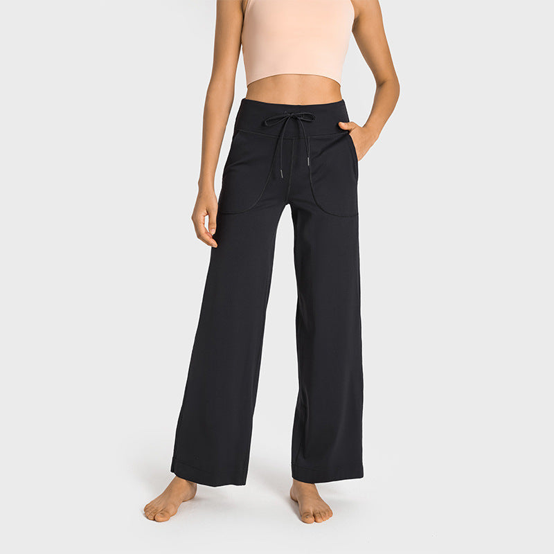 CLAIRE-RELAXED WIDE-LEG LOUNGE PANTS