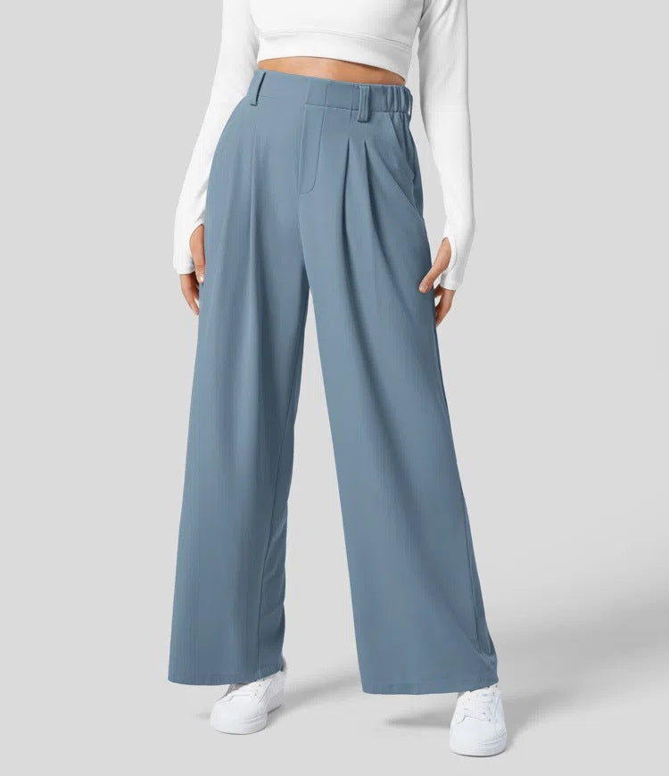 CHARLOTTE - WIDE-LEG PLEATED PALAZZO PANTS