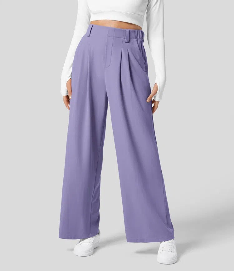 CHARLOTTE - WIDE-LEG PLEATED PALAZZO PANTS