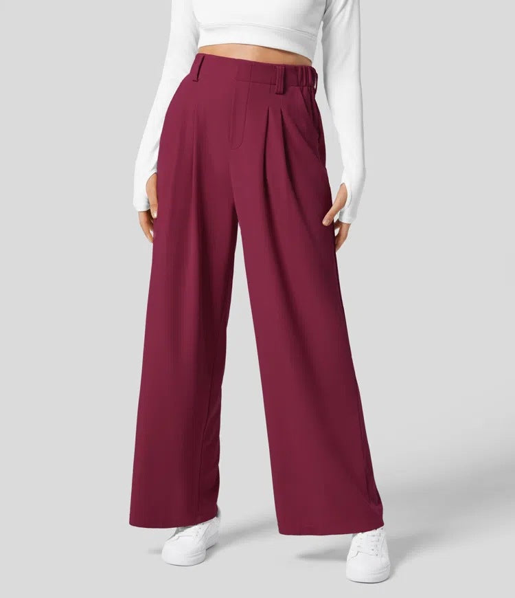 CHARLOTTE - WIDE-LEG PLEATED PALAZZO PANTS