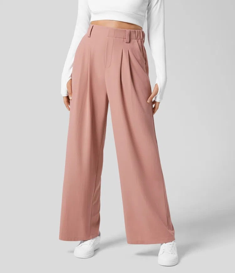 CHARLOTTE - WIDE-LEG PLEATED PALAZZO PANTS