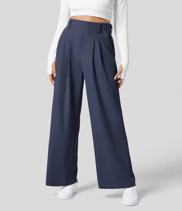 CHARLOTTE - WIDE-LEG PLEATED PALAZZO PANTS