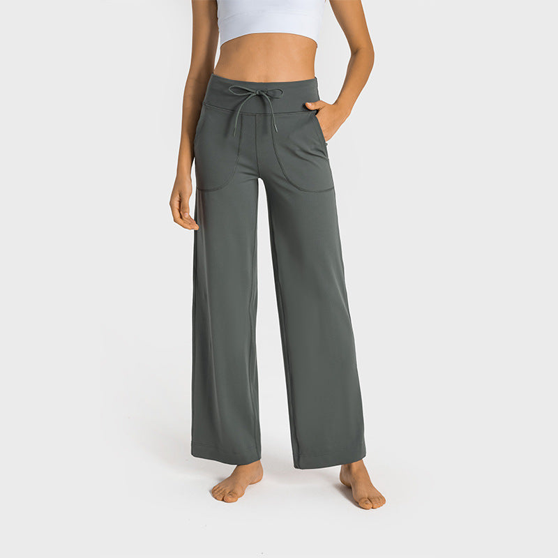 CLAIRE-RELAXED WIDE-LEG LOUNGE PANTS