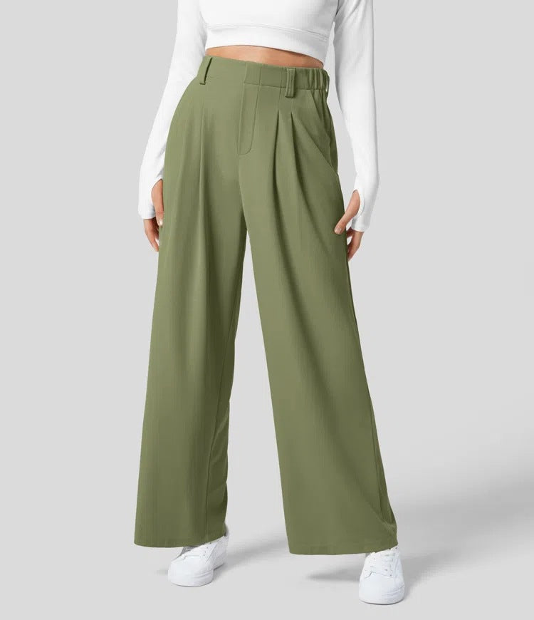 CHARLOTTE - WIDE-LEG PLEATED PALAZZO PANTS