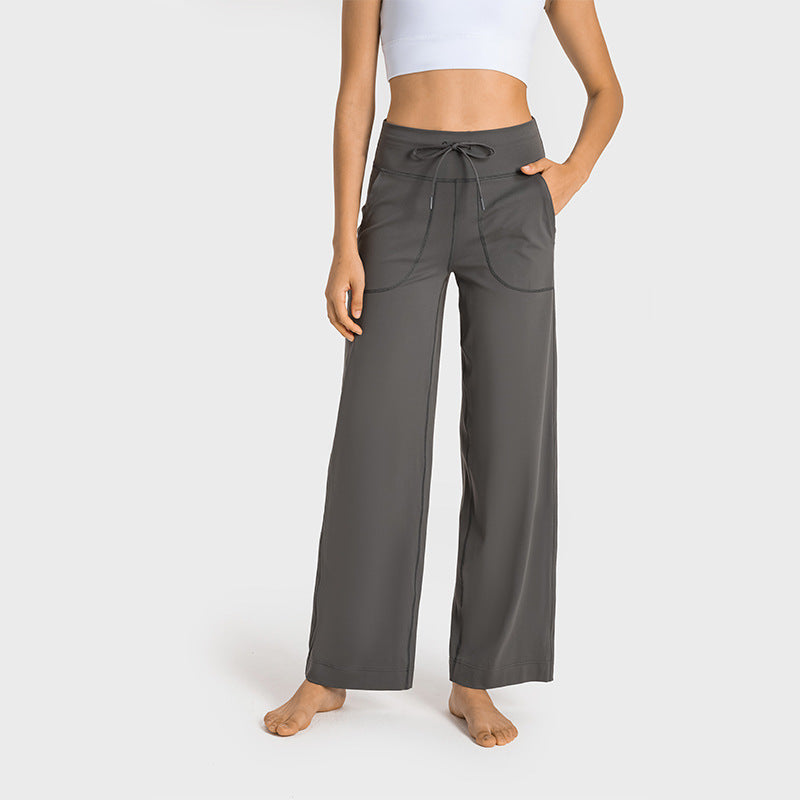 CLAIRE-RELAXED WIDE-LEG LOUNGE PANTS