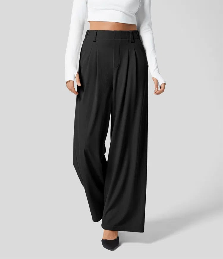 CHARLOTTE - WIDE-LEG PLEATED PALAZZO PANTS